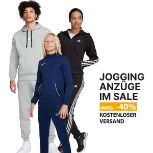 Trainingsanzug-Sale mind. 40% bei geomix, zB: Nike Freizeitanzug Park 20 für 49,99€ / UA Kinder Trainingsanzug Challenger für 29,99€