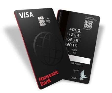 [CHECK24] Hanseatic Bank GenialCard VISA Kreditkarte mit 100€ Bonus · ohne Jahresgebühr · weltweit gebührenfrei bezahlen & Bargeld abheben