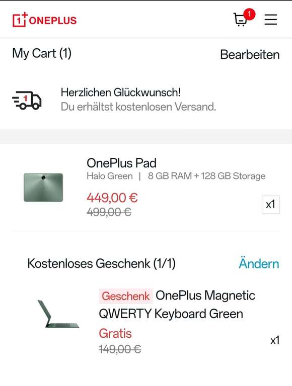 OnePlus Pad mit 10% Rabatt und kostenloses Keyboard