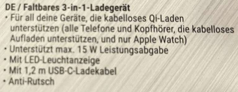 Re-load Kabelloses Ladegerät 3-in-1 (ideal für Apple iPhone, Watch & AirPods)