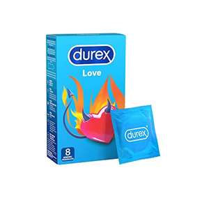 Durex Love Kondome – Kondome mit schmaler Passform - für ein sicheres Gefühl durch festeren Sitz – 8er Pack (Spar-Abo Prime)