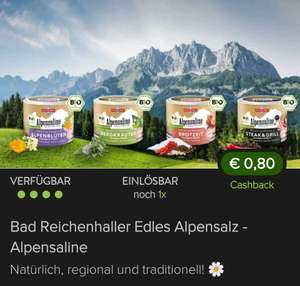 Bad Reichenhaller Edles Alpensalz - Alpensaline 0,80€ Cashback bei Marktguru