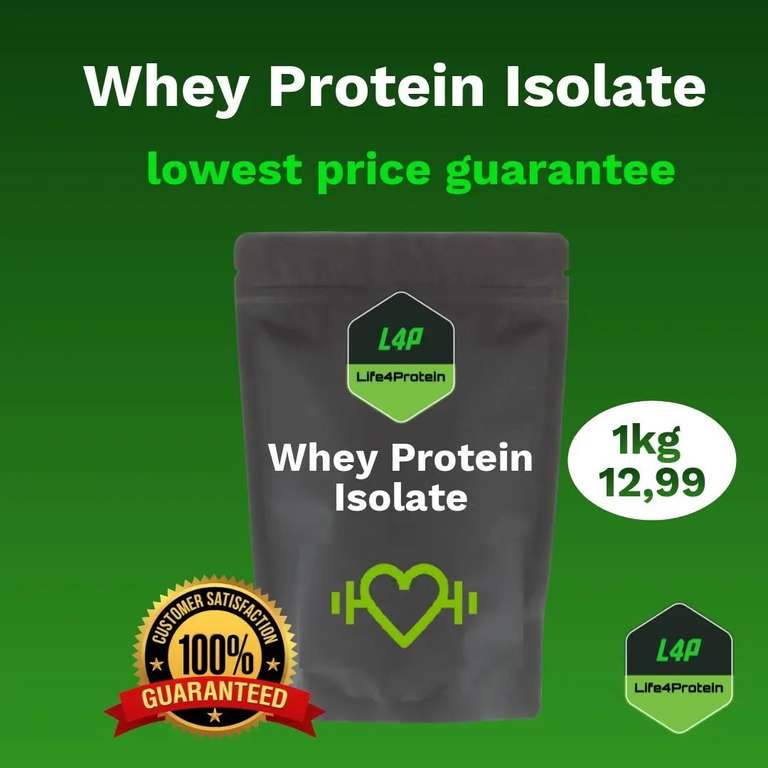 Life4Protein Whey Protein Isolate 5x 1kg