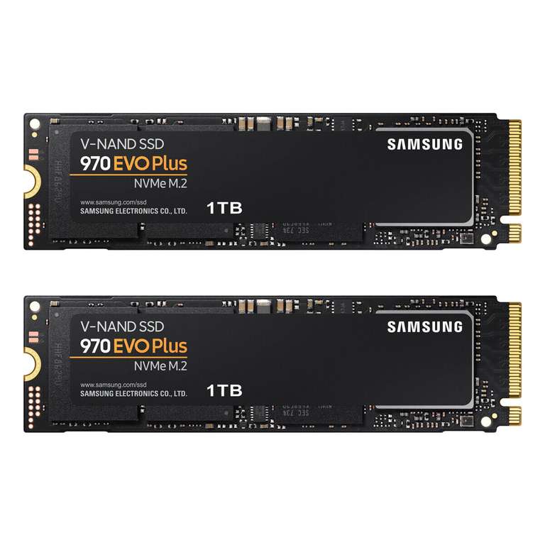 Samsung 970 Evo Plus 1TB NVMe M.2 SSD 2er Pack für 79,90€ inkl. Versand (NBB)