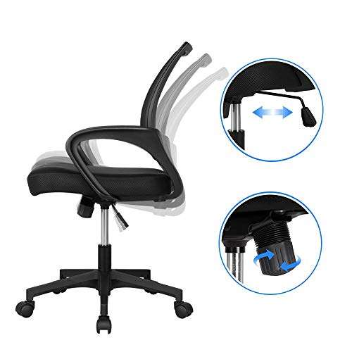 Yaheetech Bürostuhl ergonomischer Schreibtischstuhl Drehstuhl für Büro