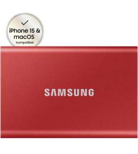 Samsung Portable SSD T7, 2 TB, USB 3.2 Gen.2, 1.050 MB/s Lesen, 1.000 MB/s Schreiben, Externe SSD Festplatte für Mac, PC, PRIME