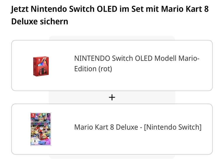 Mediamarkt“) NINTENDO Switch OLED 8 Modell inkl. Kart Mario (rot) | Mario-Edition Deluxe mydealz