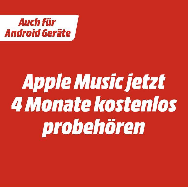 Apple Music für 4 Monate kostenlos *Neukunden - evtl. Bestandskunde?