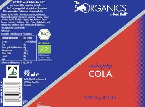 Red Bull Organics Simply Cola (Prime)