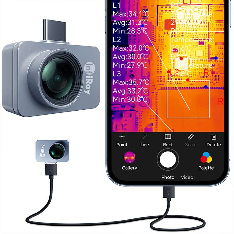 P2 Pro Wärmebildkamera mit Makroobjektiv für Android