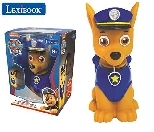Lexibook PAW Patrol Helfer auf vier Pfoten Chase LED-Nachtlicht für Kinder, Farbwechsel, Weiches Licht, Batterien, Blau/Beige,