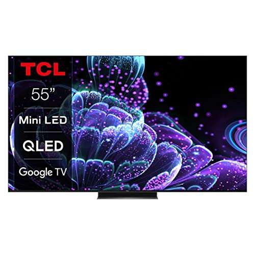 TCL 55C835 QLED TV (55 Zoll (139 cm), 4K UHD, HDR, Smart TV, 144 Hz, Google TV, Quantum Dot, Onkyo 2.1 Sound System)