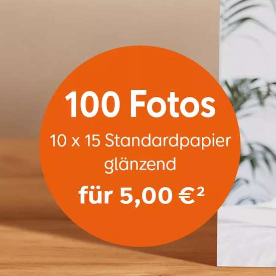 [Müller] Cewe 100 Fotos Fotoabzüge 10x15 für 5 Euro (0,05€/Abzug, versandkostenfreie Filiallieferung)