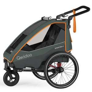 Qeridoo Sportrex 2 Kinderfahrradanhänger Limited Edition Forest Green