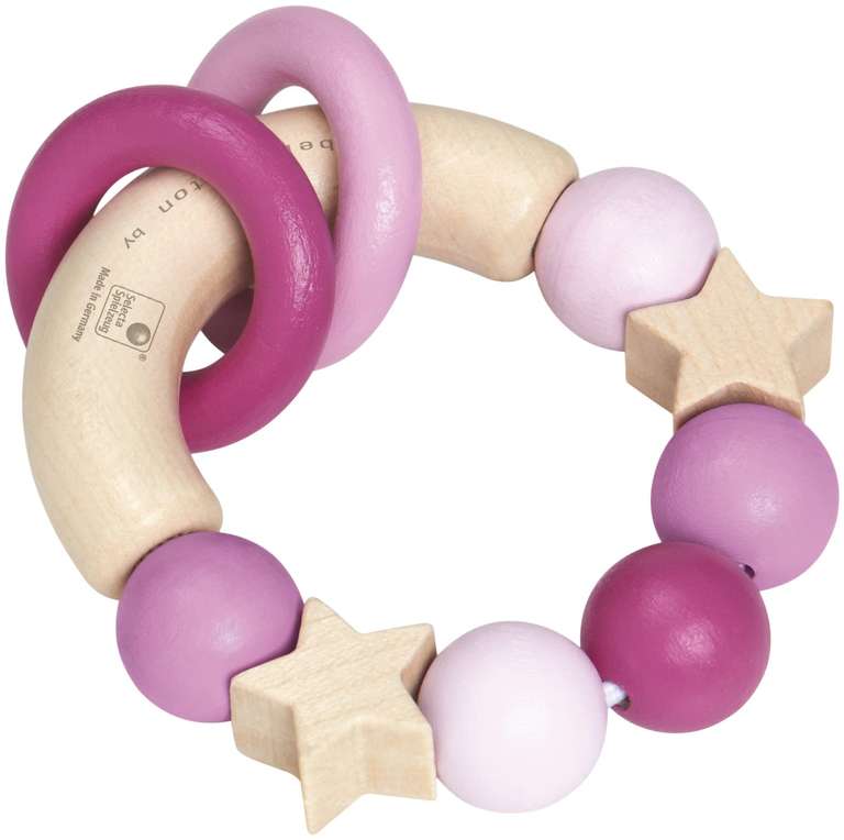 Babyspielzeug, Made in Germany, Selecta Glücksgriff, Greifling, bellybutton, rosa (Prime)