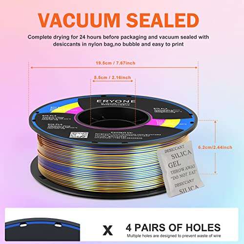 ERYONE Tri Color und Dual Color Silk PLA Filament für 3D Drucker, 1 kg (Prime / Händler: Eryone-EU)