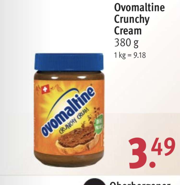 Ovomaltine Crunchy Cream Glas ohne Palmöl für 2,24€ (Angebot + Coupon)