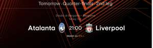 Atalanta gegen Liverpool/ Europa League/ Servus TV/ VPN/