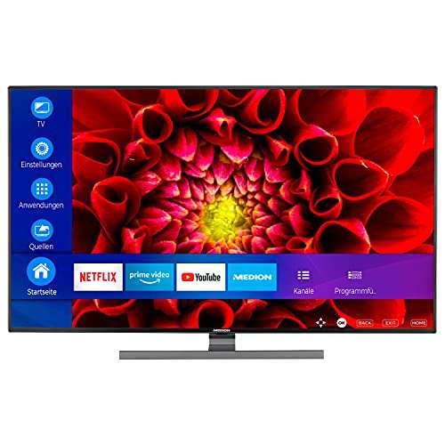 [Medion] MEDION S16507 163,8 cm (65 Zoll) UHD Fernseher (Smart-TV, 4k Ultra HD, HDR Dolby Vision, Netflix, Prime Video, WCG, Micro Dimming)