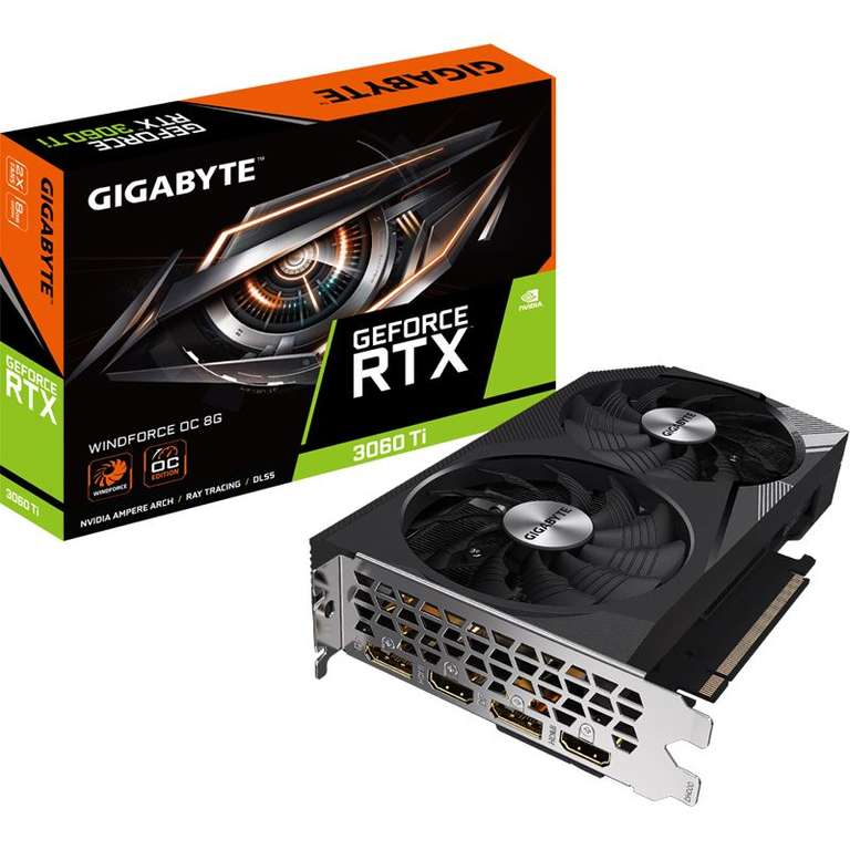 8GB Gigabyte GeForce RTX 3060 Ti WINDFORCE OC GDDR6 2xHDMI 2xDP