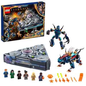 LEGO 76156 Marvel Aufstieg des Domo, Superhelden-Raumschiff aus dem Film The Eternals und 2 Deviant-Figuren, Spielzeug, Geschenkidee