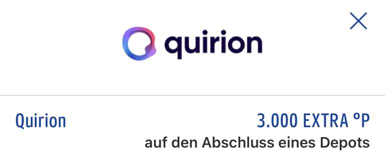Payback Aktion: 3000 Punkte für Quirion Kontoeröffnung (30€)
