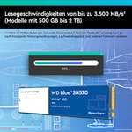 WD Blue SN570 NVMe SSD intern 2 TB M.2 2280 PCIe Gen3 x 4 NVMe SSD, Lesen bis zu 3.500 MB/s,
