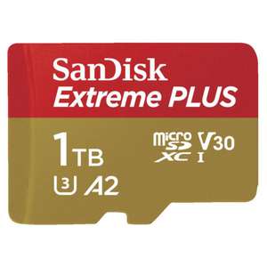 SanDisk Extreme PLUS R200/W140 microSDXC 1TB Kit UHS-I U3, A2, Class 10