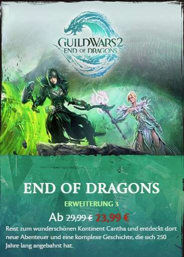 Guild Wars 2 Winterangebote Erweiterungen Path of Fire, Heart of Thorns und End of Dragons reduziert auch Complete Collection