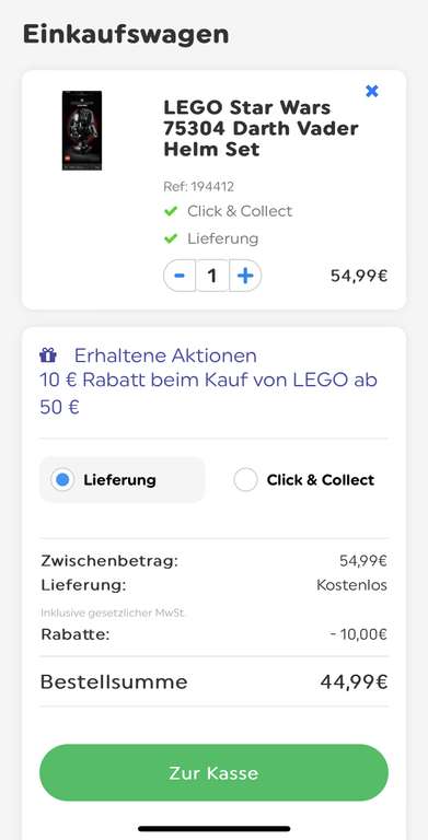 LEGO Star Wars Darth Vader Helm (75304) - 44,99€