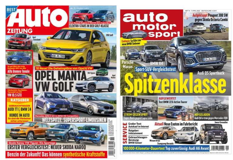 Auto Zeitung Jahresabo für 88,20€ mit 95€ Otto/ 90€ BestChoice || Auto Motor und Sport Jahresabo für 124,30€ mit 120€ Otto/ 110€ BC