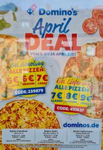 [Dominos Lokal] [ Aachen-Haaren/Hückelhoven/Alsdorf] Alle Pizzen bei Abholung 5-7 €, bei Lieferung 7-9 € ...