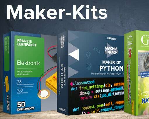 30% (MBW 35€) auf Franzis Maker Kits (+ fast alles im Shop, z.B. Raspi-Kits, ESP32-Kit, Adventskalender, Geolino, Modellbausätze)