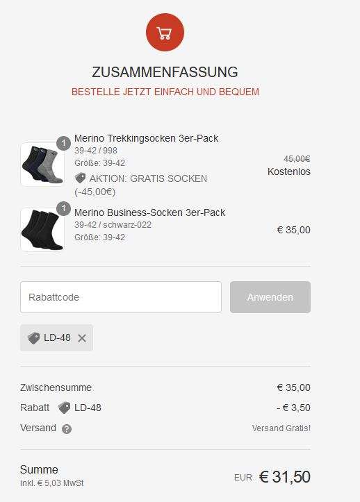 [Giesswein] - 10% + 3er-Pack Merino Trekkingsocken kostenlos (oder andere Socken)