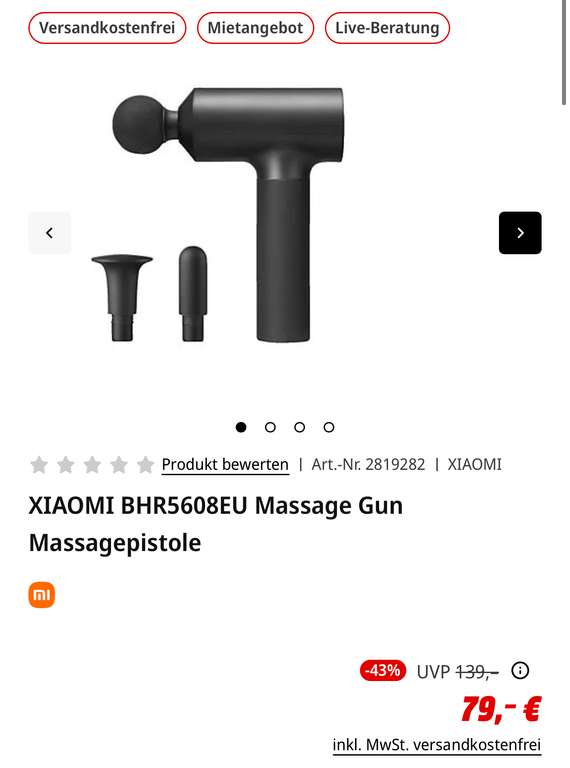 XIAOMI BHR5608EU Massage Gun Massagepistole