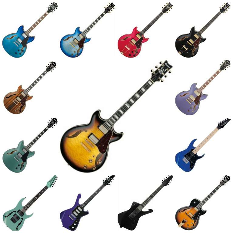 Ibanez E-Gitarren Sammeldeal (15), z.B. Ibanez AM93QM Semi-Hollow Body E-Gitarre, 2 Farben ab 525,69€ [Muziker]