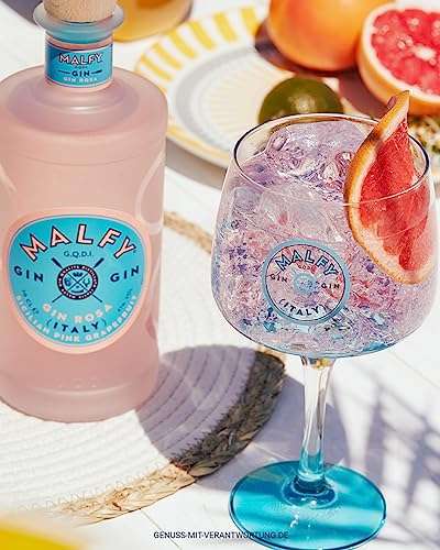 Malfy Gin Rosa – Super Premium Gin aus Italien mit Pink Grapefruit und Rhabarber – 41 % Vol – 1 x 0,7L (Prime)