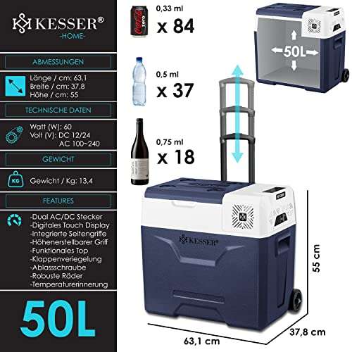 Marketplace) Kesser Kompressor-Kühlbox 50 L für 224,80; 30