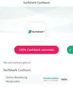 [TopCashback] Surfshark 100% Cashback
