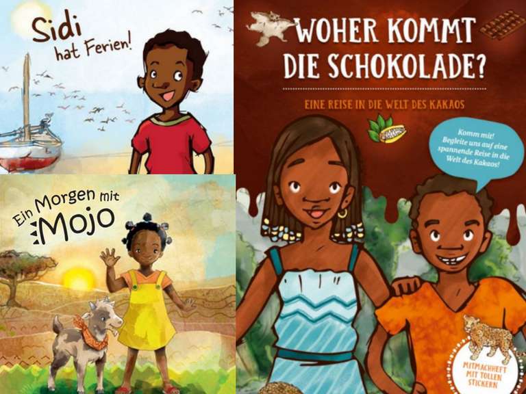 [bmz] Sidi hat Ferien! / Woher kommt die Schokolade? / Ein Morgen mit Mojo | Kinderbücher gratis nach Hause liefern lassen & downloaden