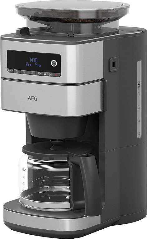 [AEG Deutschland via Ebay] AEG CM6-1-5ST Kaffeemaschine | Mahlwerk | 3 Mahlgradeinstellungen | Pulver oder Bohnen | 1,25 l Glaskanne