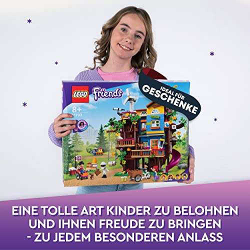 Lego 41703 Friends Freundschaftsbaumhaus mit 5 Mini-Puppen und Tier-Figur, Natur-Lernspielzeug für Mädchen und Jungen ab 8 Jahren