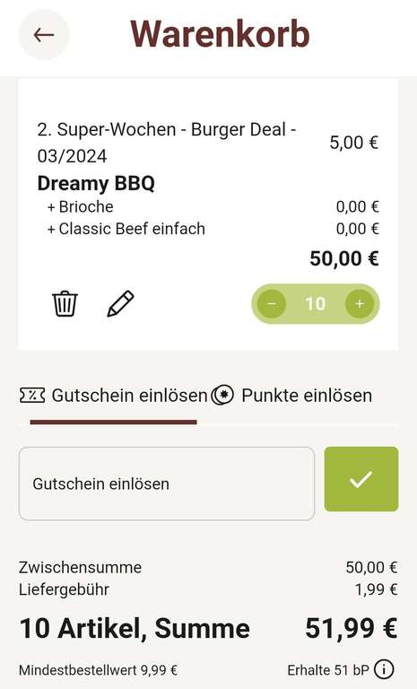 Burgerme Super-Wochen: Dreamy BBQ Burger für nur 5€ (MBW 9,99€) es ist möglich mehrere Burger für jeweils 5€ zu bestellen [ Lokal ]