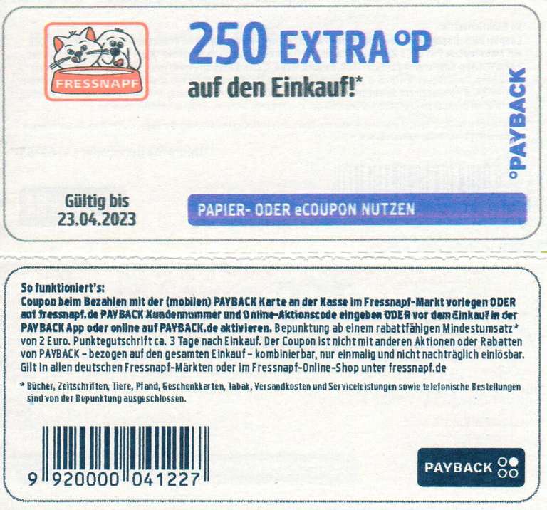[Fressnapf Filialen] 8 Mini-Kauknochen für 2,00€ + 250 Payback Punkte (2,50€) bis 23.04.2023