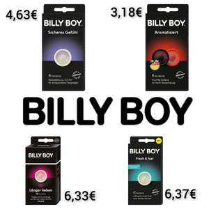 (Sammeldeal) Billy Boy z.B. Aromatisiert 6er - rote und schwarze Kondome mit fruchtigem Duft (Prime Spar-Abo)