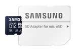 Samsung PRO Ultimate microSD-Karte + SD-Adapter, 512 GB, UHS-I U3, 200 MB/s Lesen, 130 MB/s Schreiben,‎ MB-MY512SA/WW