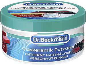 Dr. Beckmann Glaskeramik Putzstein | effektiver Kochfeld-Reiniger gegen hartnäckigen Schmutz | inkl. Spezialschwamm | 250 g [prime Spar-Abo]