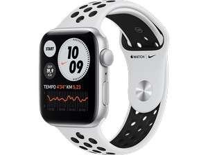 Apple Watch Nike SE (GPS) (1st Gen.) silber mit Sportarmband Pure Platinum/schwarz, 40mm