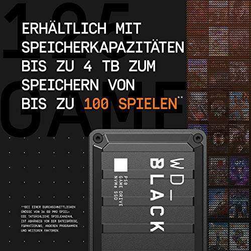 Western Digital WD_BLACK P50 Game Drive SSD 2TB, USB-C 3.2 für 269€ inkl. Versand (Amazon)