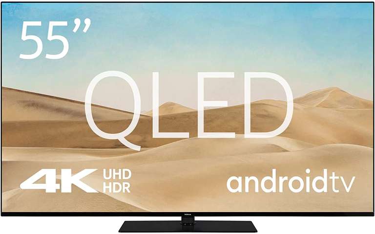 Nokia Smart TV - 55 Zoll QLED TV mit Android TV (4K UHD, WLAN, HDR, Triple Tuner DVB-C/S2/T2, Sprachsteuerung) für 416,49€ (Metro)